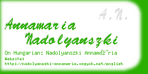 annamaria nadolyanszki business card